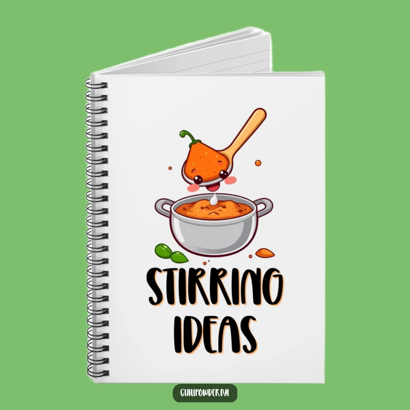 Funny Chili Spoon Joy Notebook: Jot Down Ideas with a Stir of Spice
