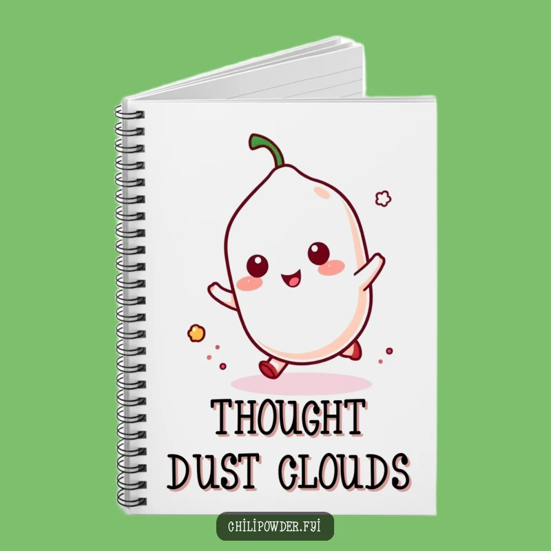 Funny Hopping Chili Dust Notebook - Jot Down Energetic Ideas