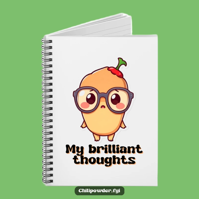 Funny Kawaii Chili Powder Notebook: Jot Down Surprises with Style