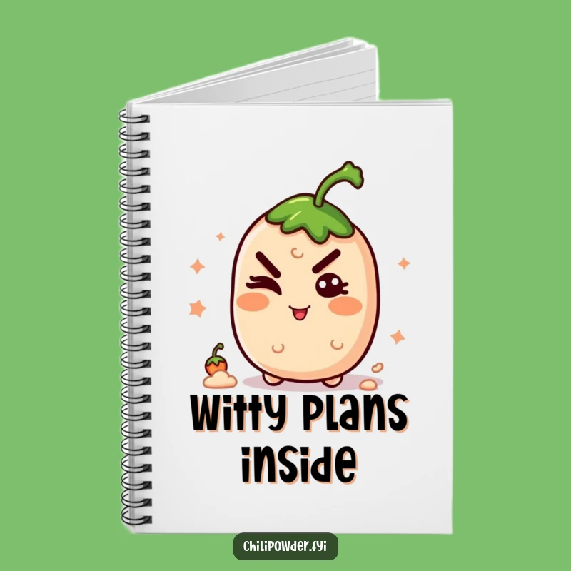 Funny Winking Chili Grin Notebook - Jot Down Mischievous Notes