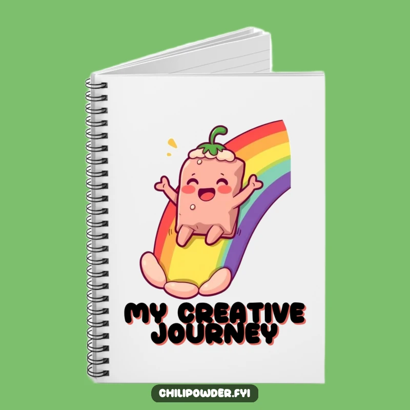 Funny Rainbow Slide Chili Powder Notebook - Jot Down Ideas With Joy!