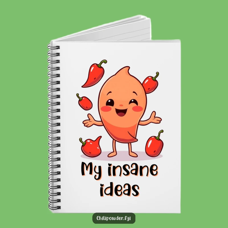 Funny Chili Powder Juggling Notebook: Organize Your Thoughts Spicily