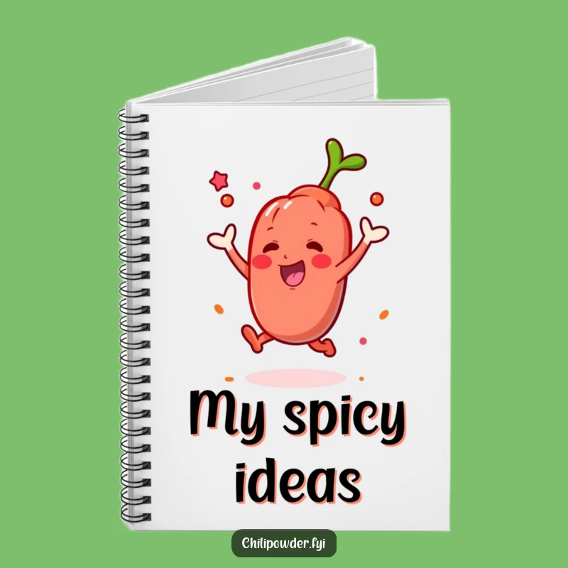 Funny Kawaii Chili Powder Notebook: Journal Your Spicy Ideas!
