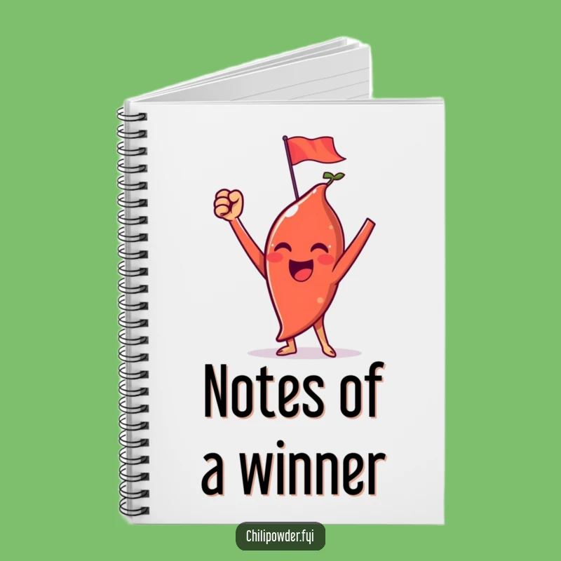 Funny Victorious Chili Powder Flag Notebook: Triumph Journal for Achievers