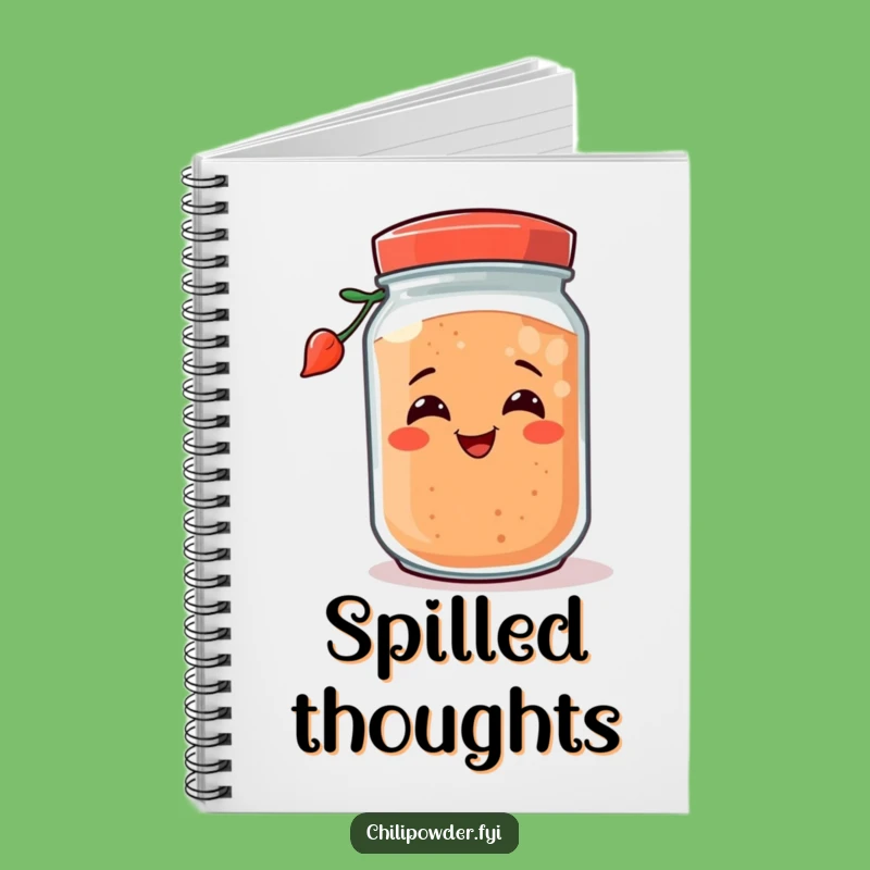 Funny Chili Powder Jar Notebook: Jot Down Fun with Playful Spice