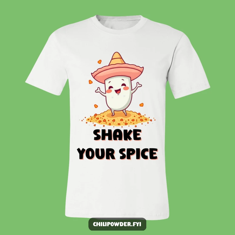 Funny Dancing Chili Powder Sombrero T-Shirt: Energetic Fiesta Fun Tee