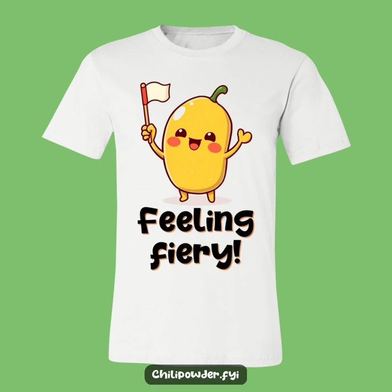 Funny Kawaii Chili Powder Flag Tee: Hilarious Apparel for Spicy Personalities