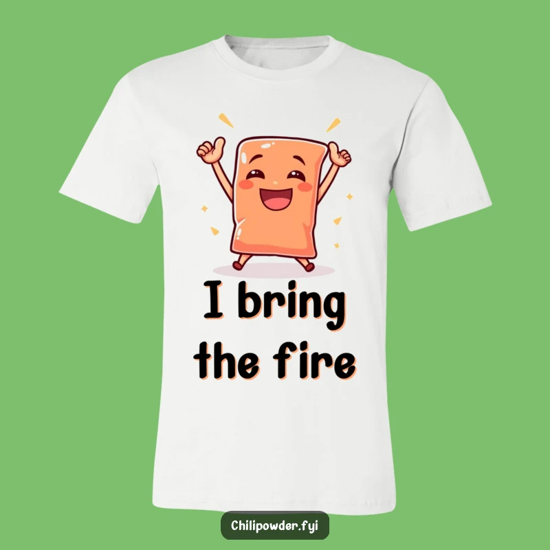Funny Chili Pouch Victory Dance T-Shirt - Triumphant Spice Tee
