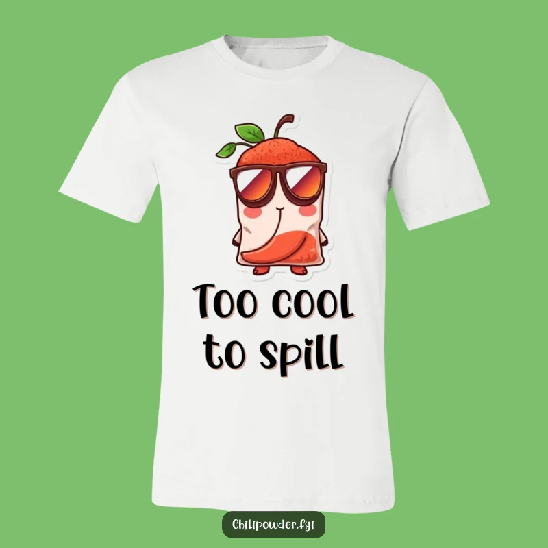 Funny Cool Chili Powder T-Shirt - Spice Character Rocks Oversized Sunglasses!