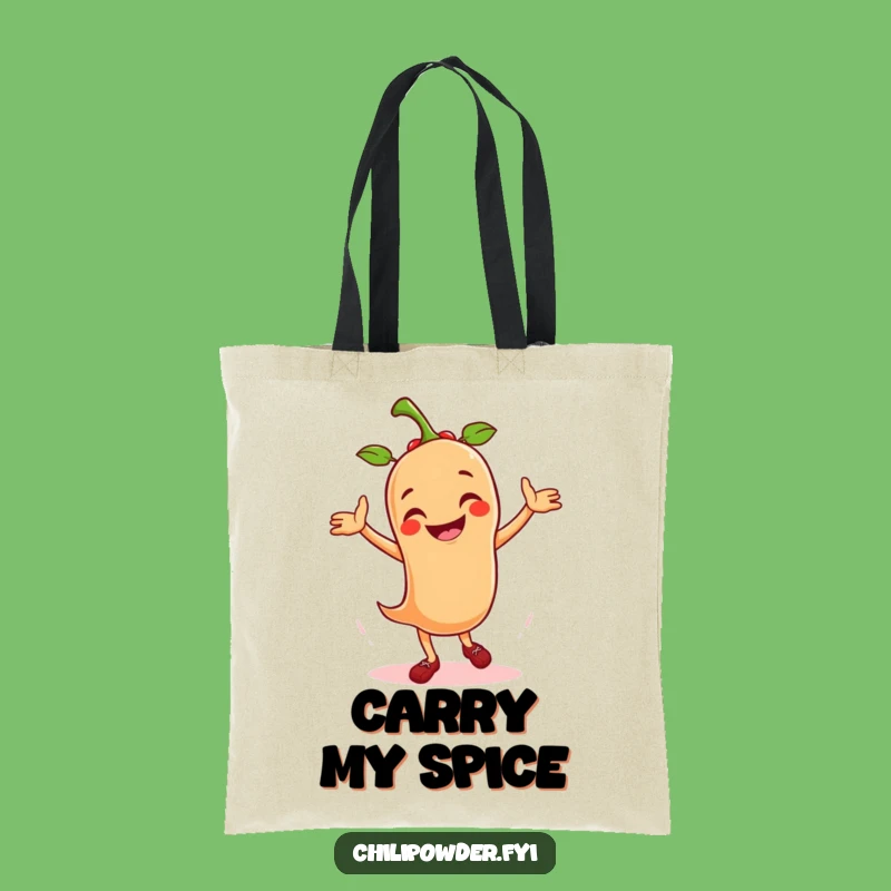 Funny Salsa Dancing Chili Powder Tote Bag: Carry Your Goods with Spice!