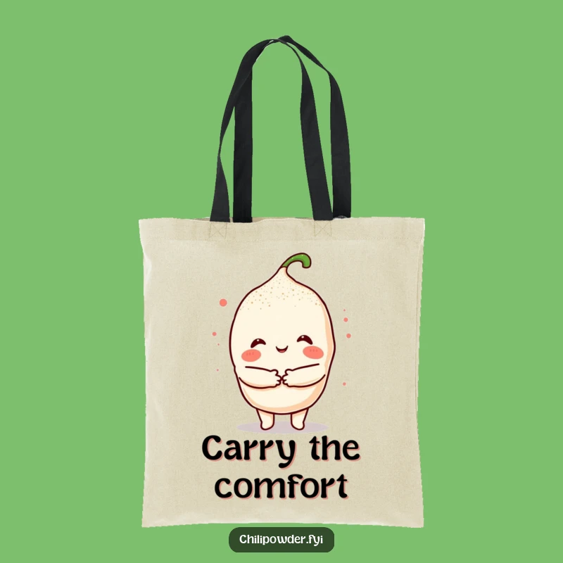 Funny Kawaii Chili Hug Tote Bag: Carry Warmth and Humor Everywhere