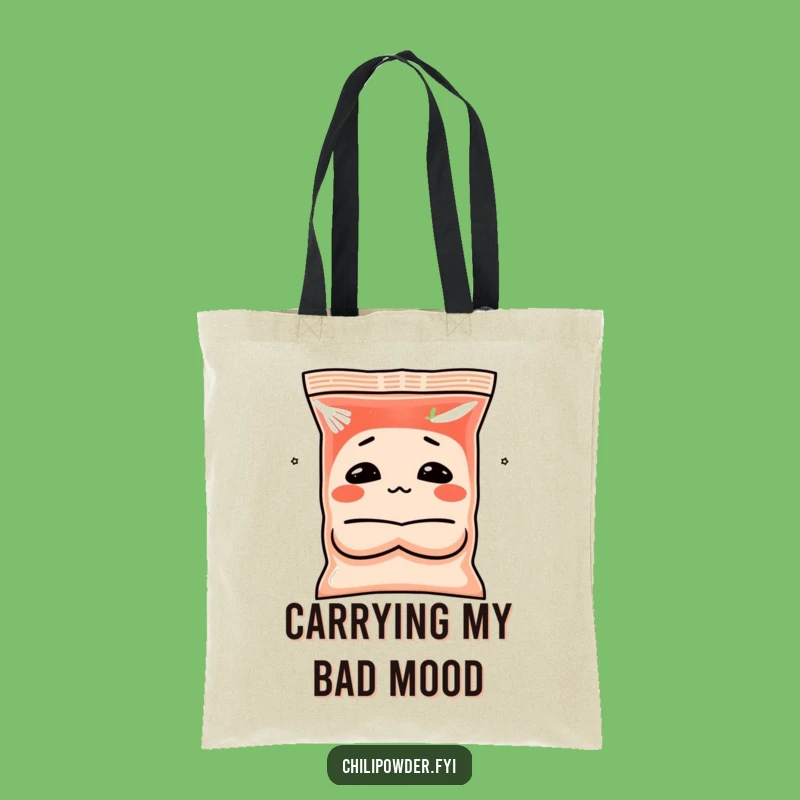 Funny Pouting Chili Tote Bag: Grumpy Spice Accessory, Ideal Funny Gift