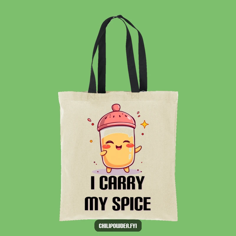 Cheeky Chili Powder Tote Bag - Funny Winking Shaker Spice Carrier