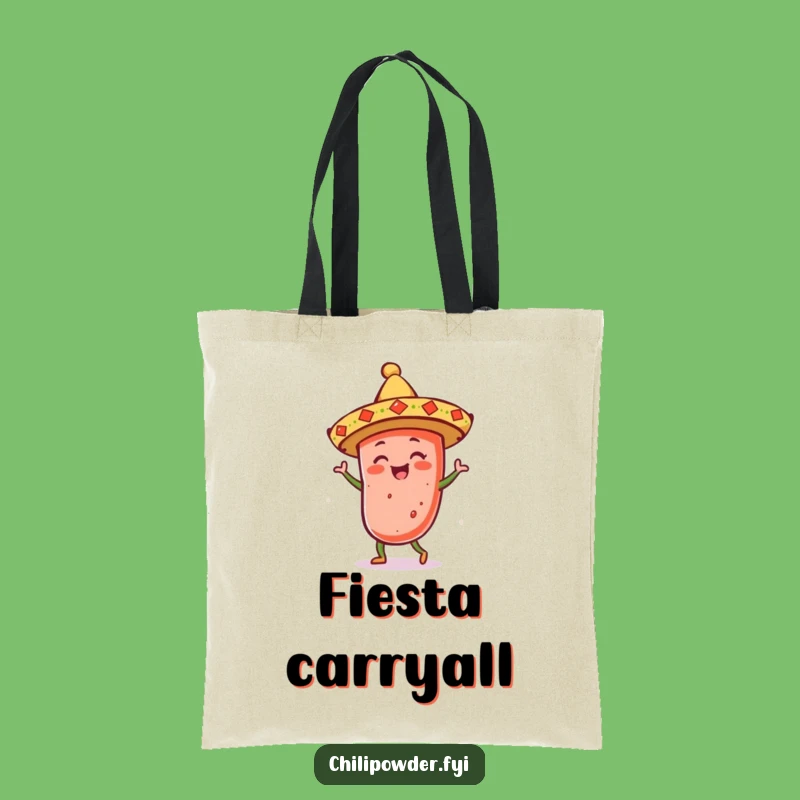 Funny Dancing Chili Sombrero Tote Bag - Carry Your Fiesta Fun