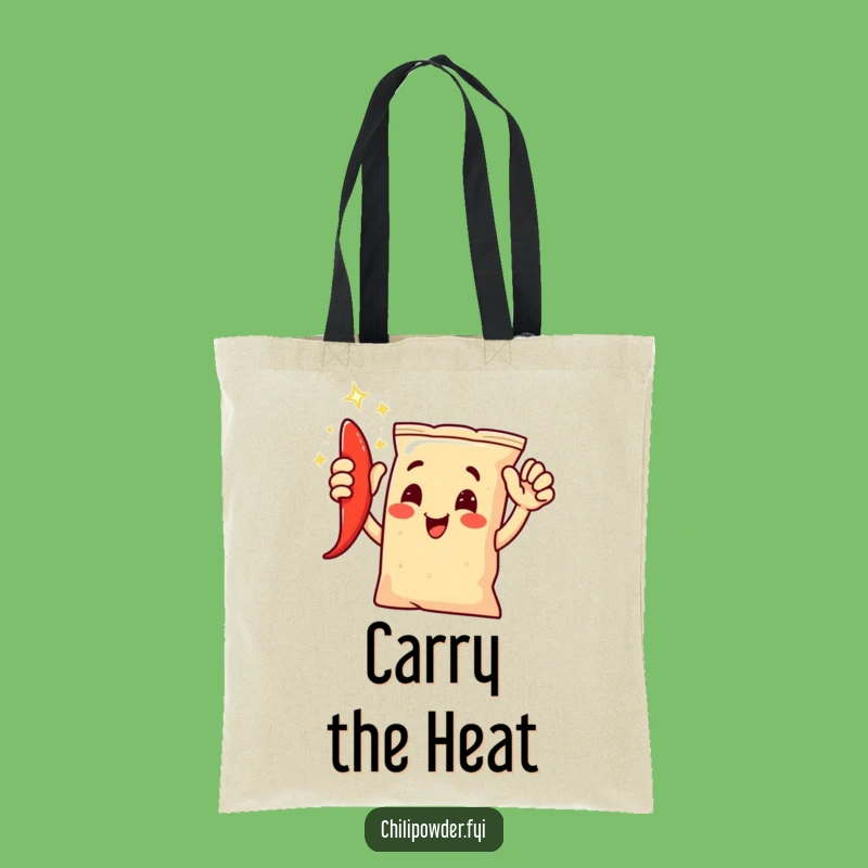 Funny Chili Powder High-Five Tote Bag: Carry Your Spice and Smiles