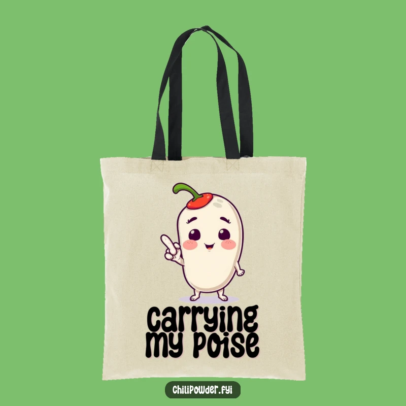 Funny Kawaii Chili Pose Tote Bag: Carry Your Flair with This Hilarious Accessory