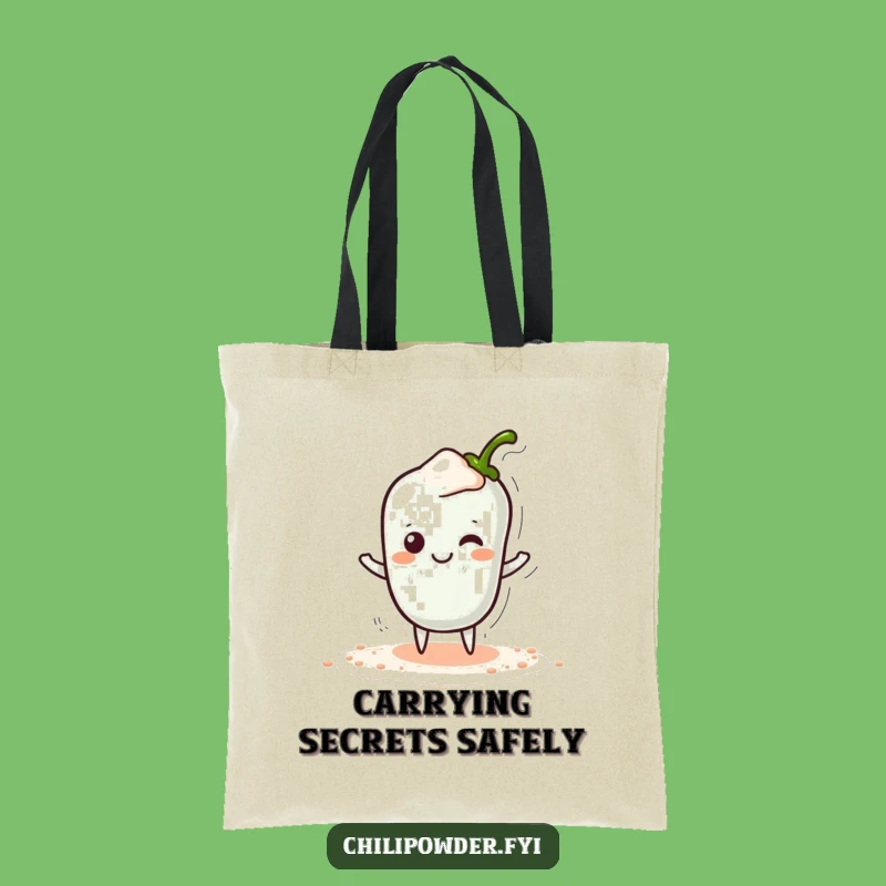 Funny Kawaii Chili Powder Tiptoe Tote Bag - Secretly Amused Spicy Carry-All Gift