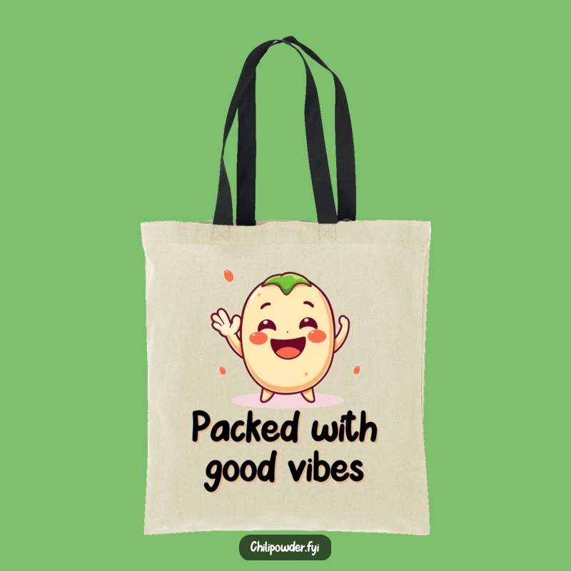 Funny Kawaii Chili Powder Wave Tote Bag - Cheerful Spicy Carry-All Gift