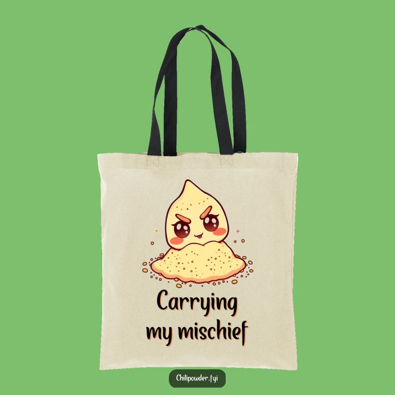 Funny Winking Chili Powder Tote Bag: Stylish Googly Eyes Carry-All Gift