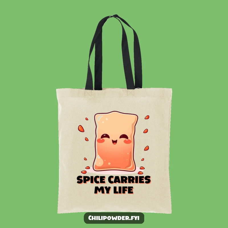 Funny Kawaii Chili Pouch Winking Tote Bag - Chic Spicy Humor Accessory