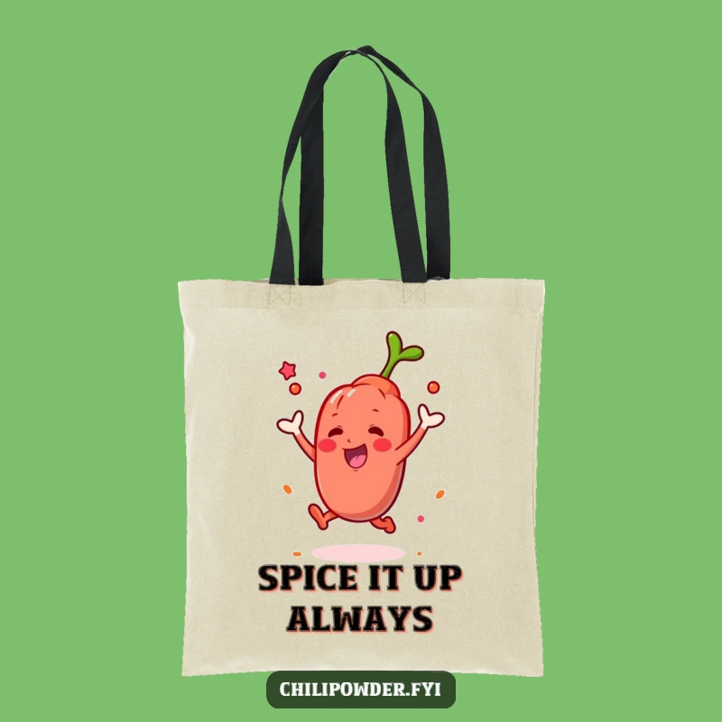 Funny Kawaii Chili Powder Tote Bag: Carry Your Spice and Celebrations!